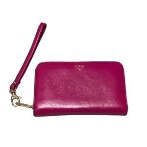 Fossil Fuchsia Wristlet New